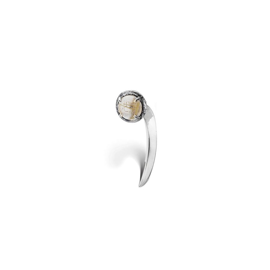 Rutile quartz hook earring UNCINI | OR QRZ RUT1/2 ARG